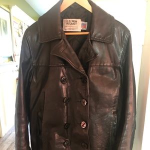 Schott Leather Peacoat